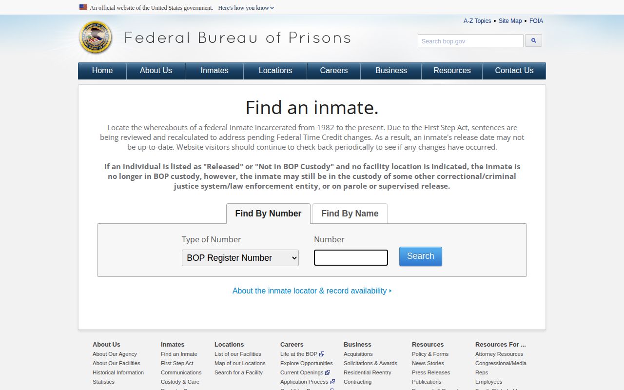 Federal locator for Lincoln County release verification